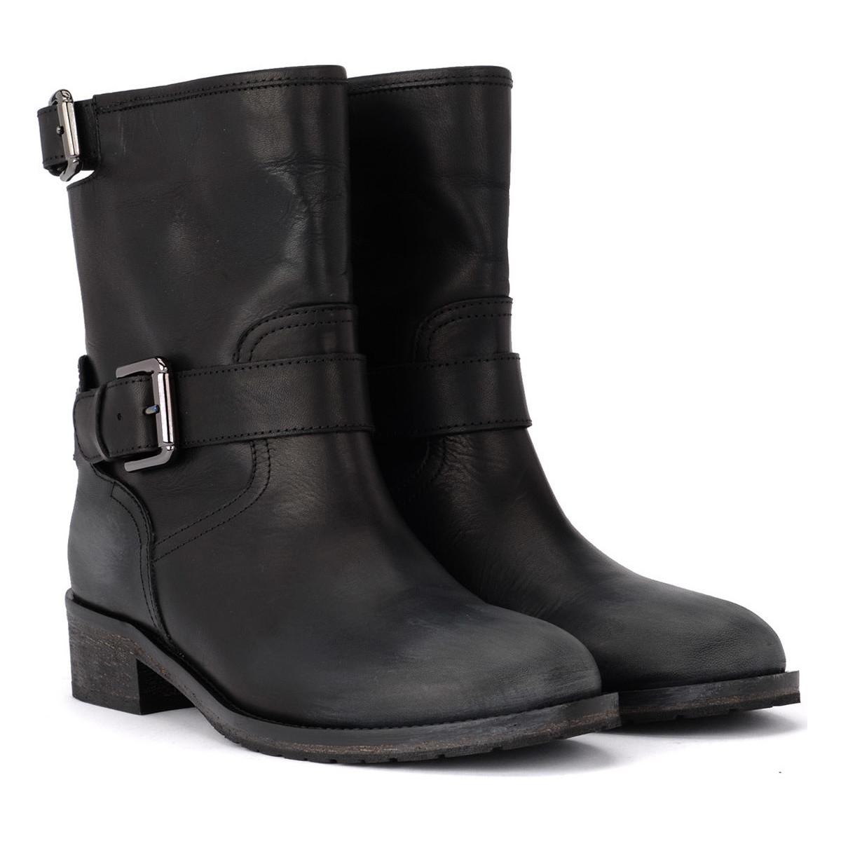 womens leather biker boots uk