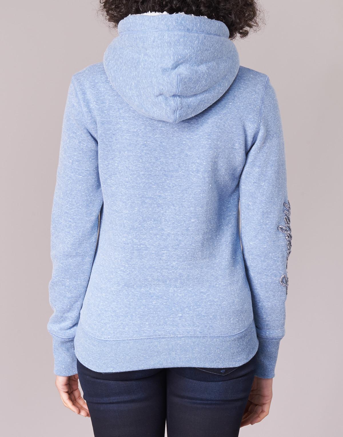 superdry aria applique borg hoodie