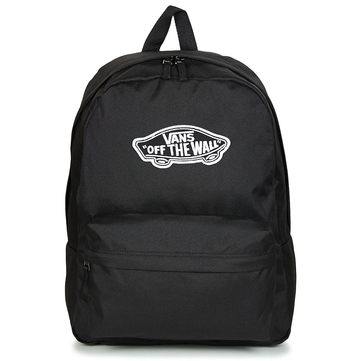 vans realm backpack black rose