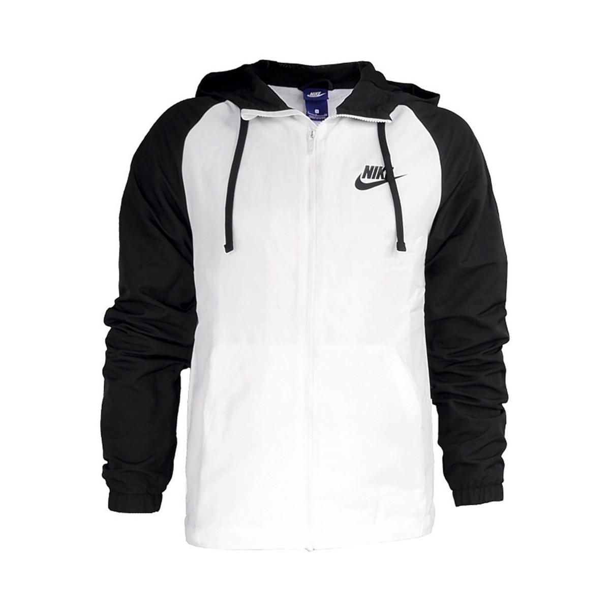 Nike Men Sportswear Woven Hooded Tracksuit Men's Tracksuits In White