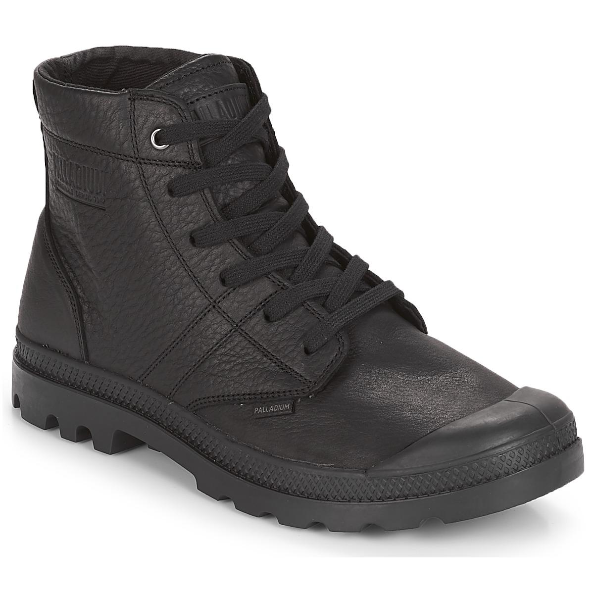 Palladium Leather Plbrs L M Men's Mid Boots In Black for Men - Lyst