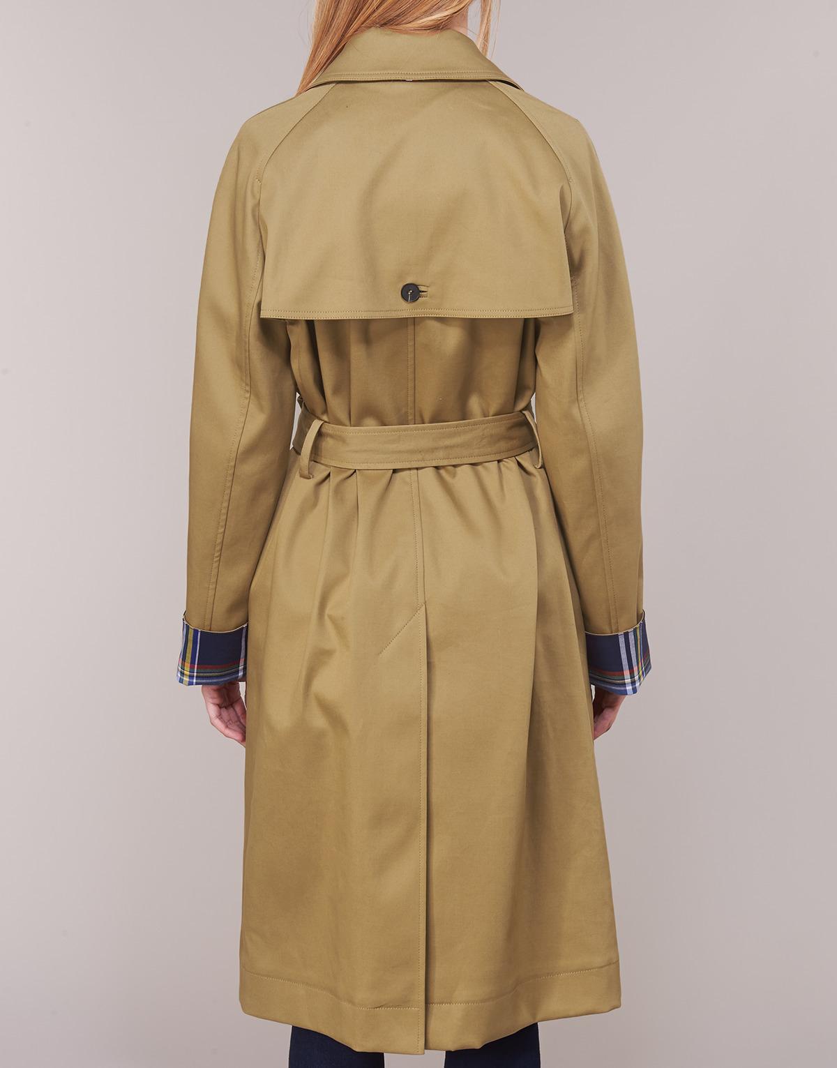 Tommy Hilfiger Marilyn Bonded Mac Coat Women's Trench Coat In Beige in ...