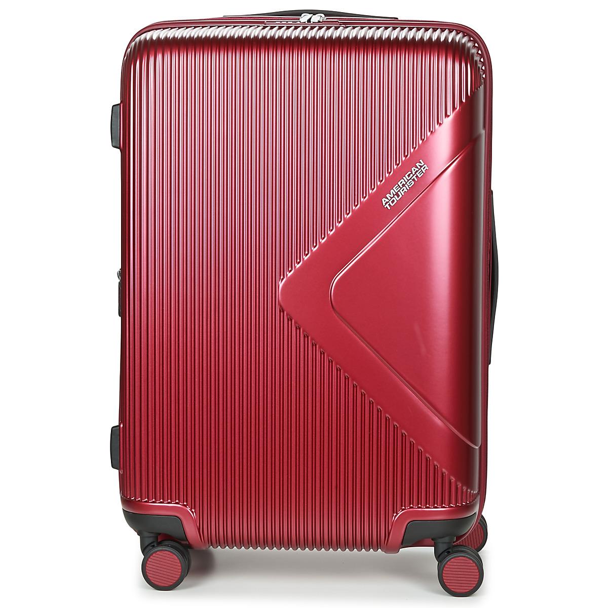 american tourister red suitcase