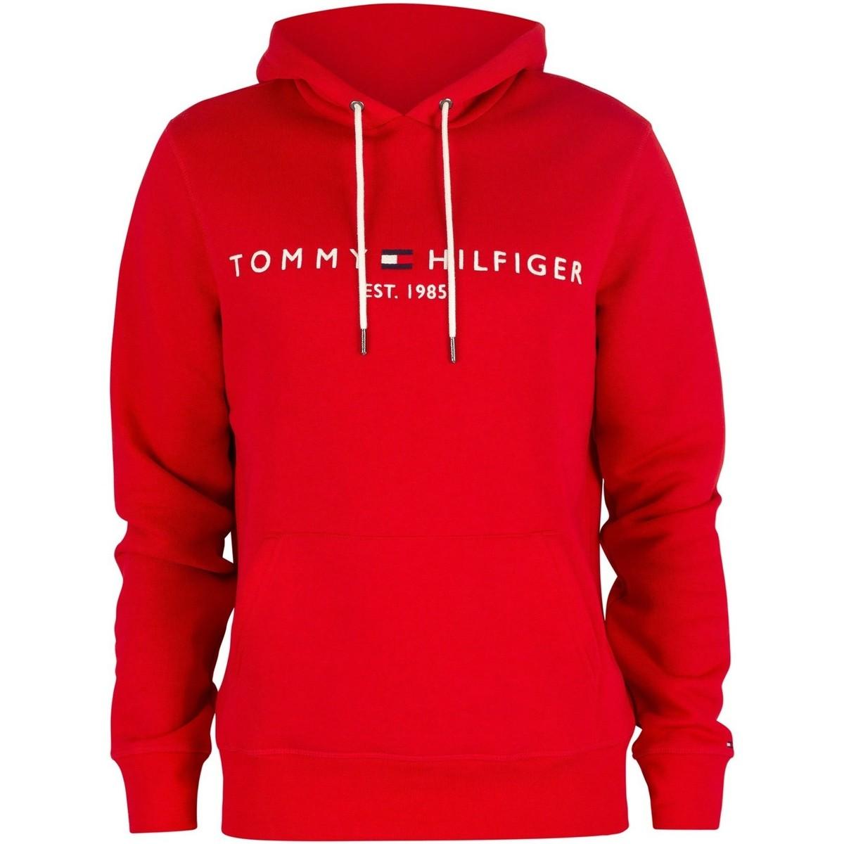red tommy hilfiger hoodie men