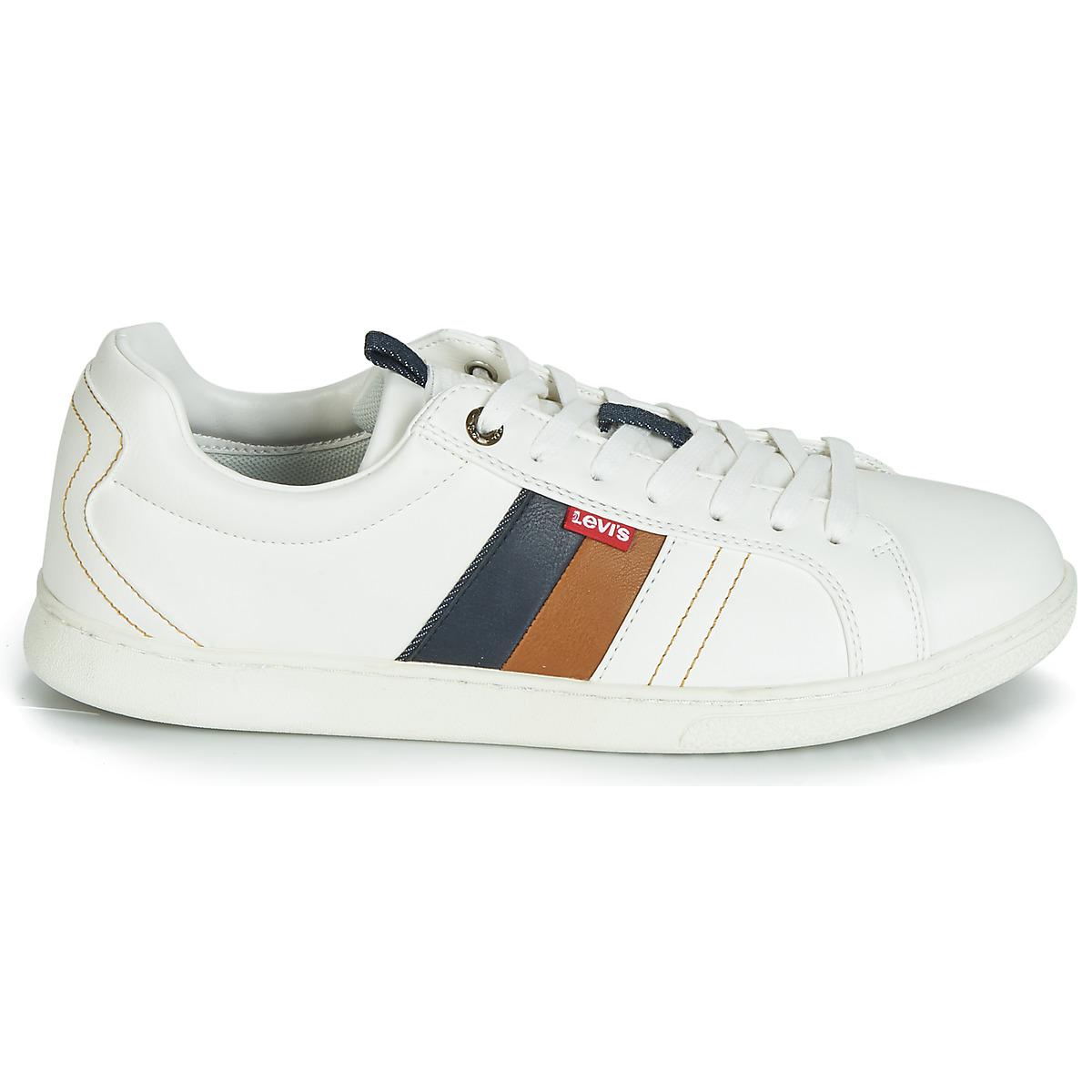 levis white canvas trainers