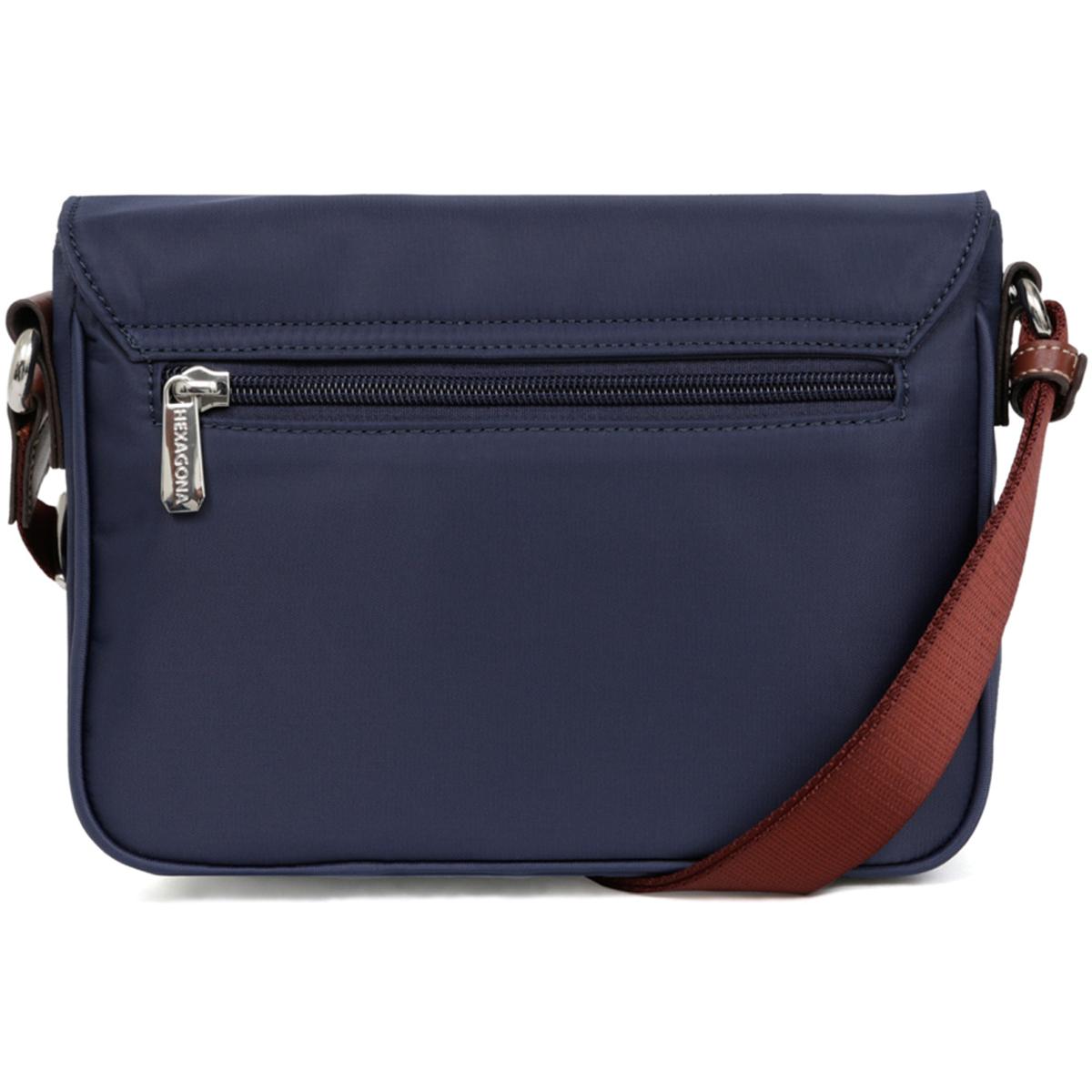 Sac à Main Hexagona Bleu Marine Porté épaule/croisé - Occasion Très Bon état - Taille Moyen