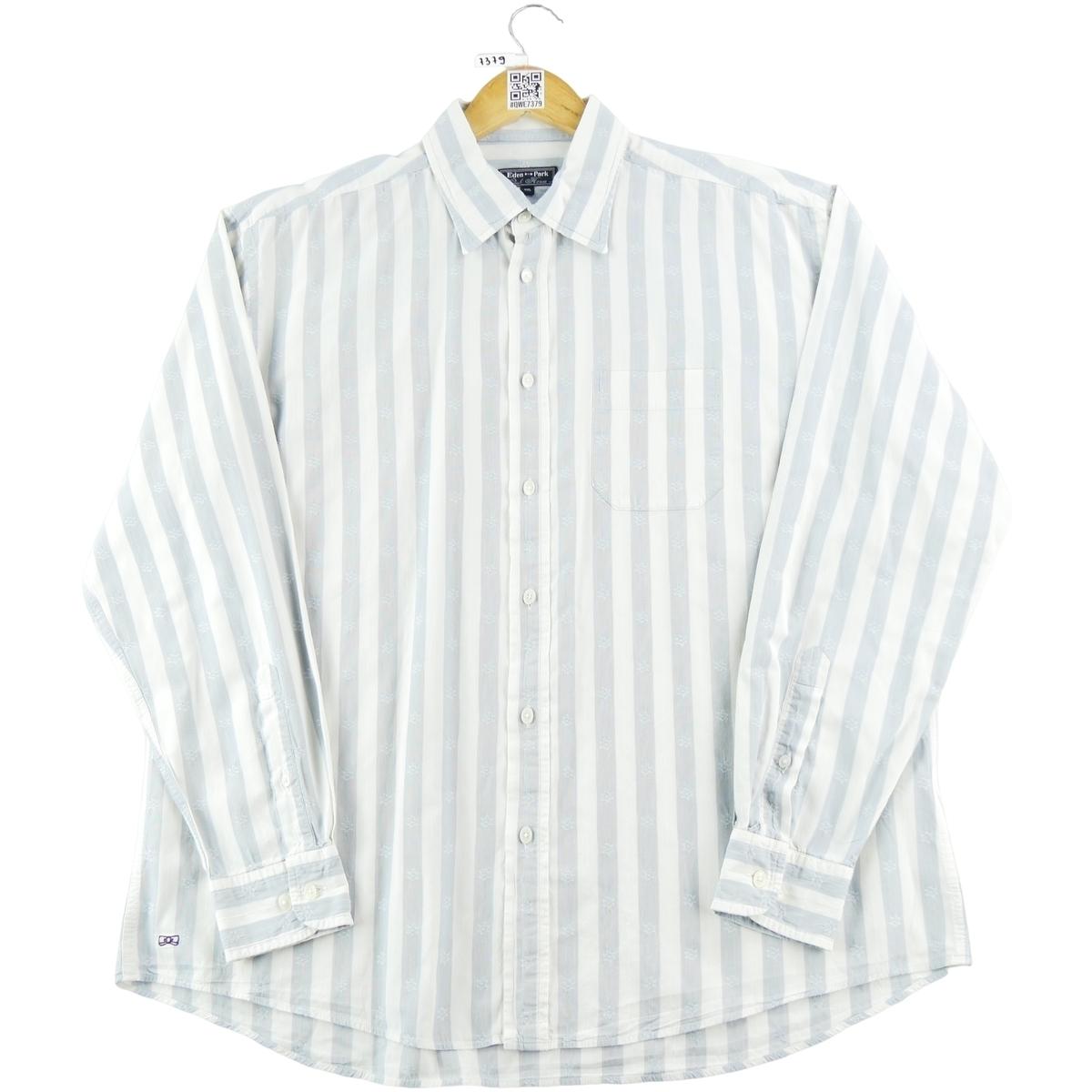 Chemise Eden Park Motif Arlequin Rose Et Bleu - Taille 3XL, Manches Longues, Coupe Décontractée