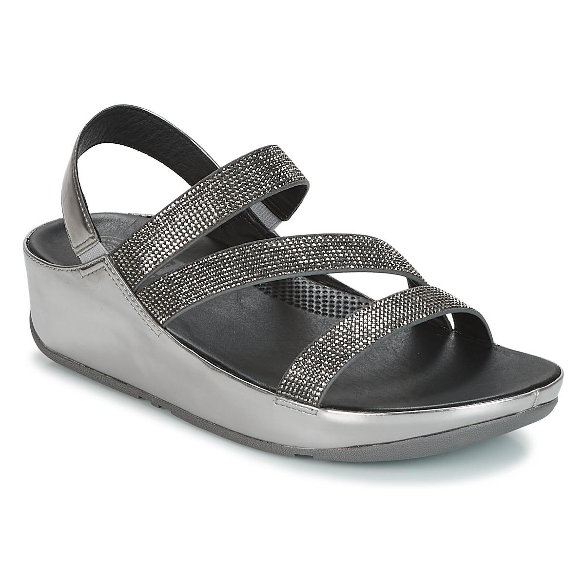light grey flat sandals