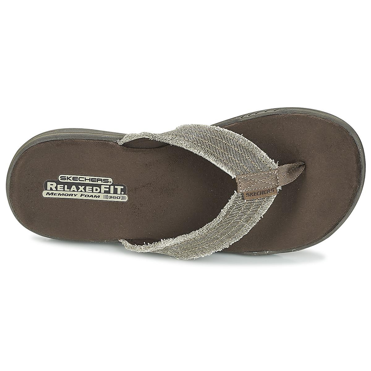 Skechers Evented Flip Flops / Sandals (shoes) in Brown for