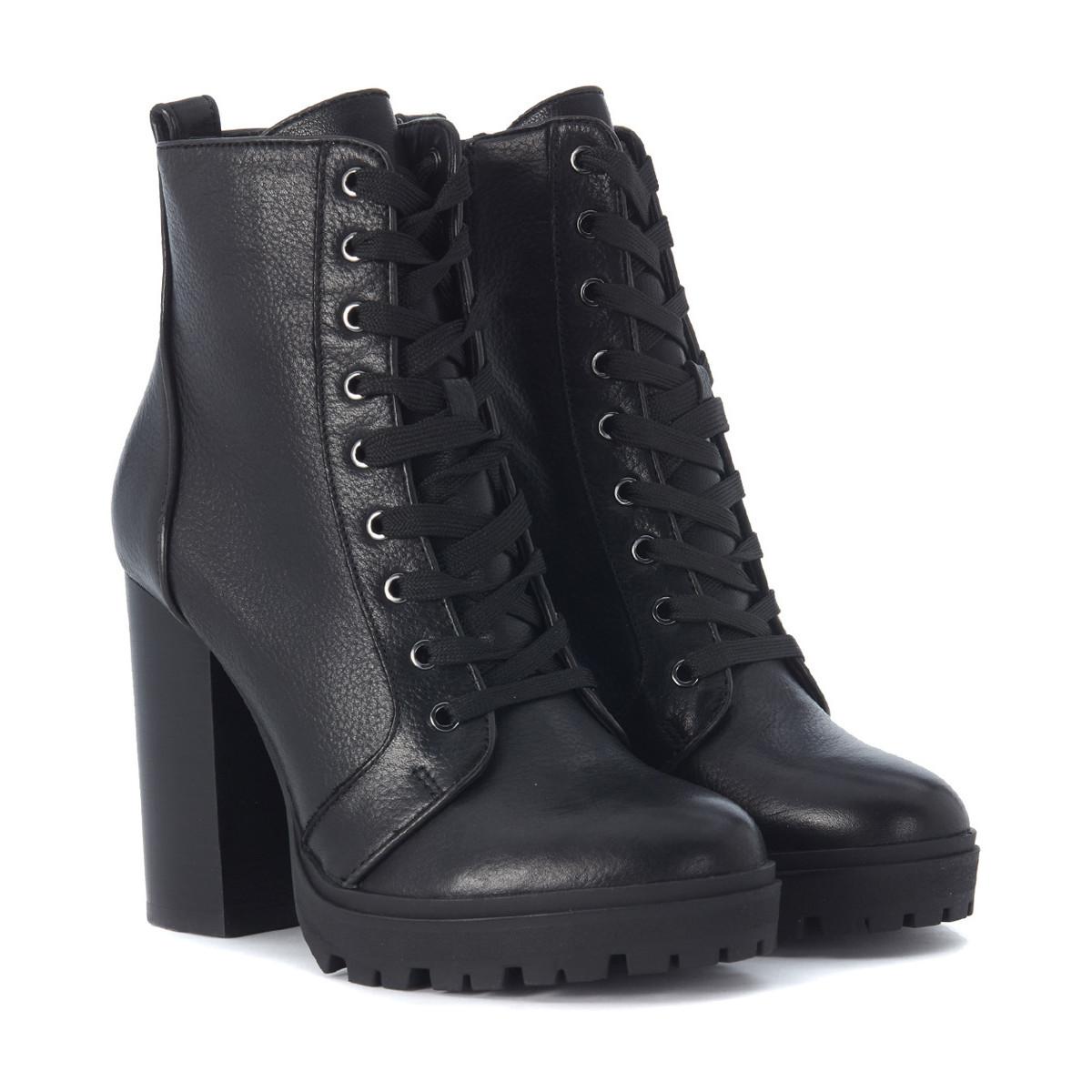 cheap black leather ankle boots