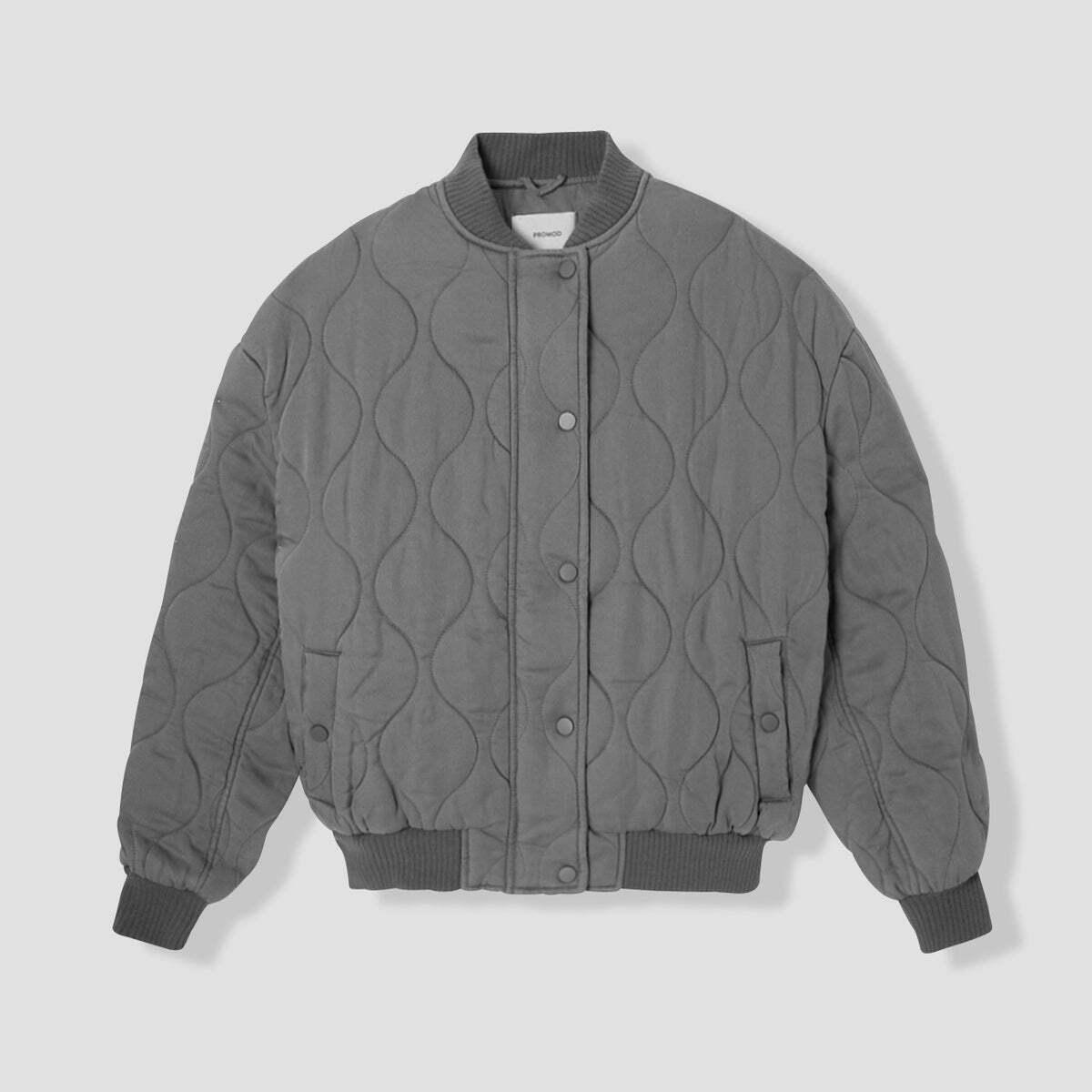 Blouson Bomber en lyocell matelassé Promod en coloris Gris Lyst