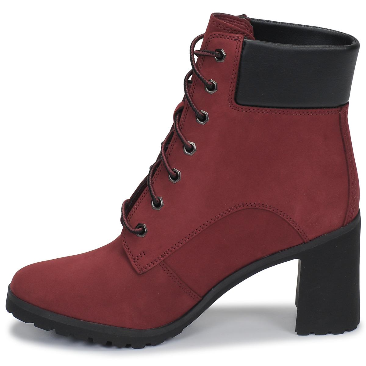 timberland red lace boots