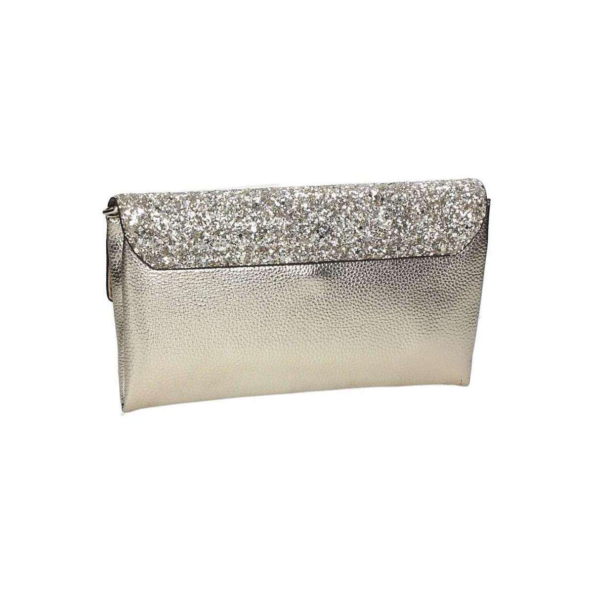 guess gold clutch bag