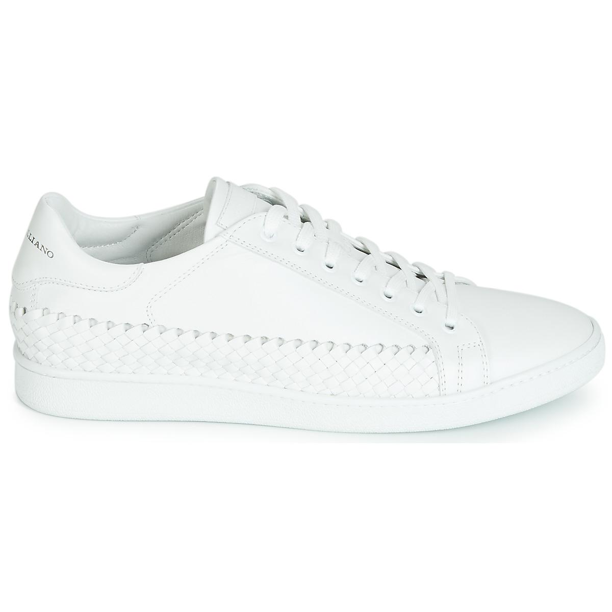 John Galliano 4752 Weiss Schuhe Sneaker Low Herren 245 John Galliano 4752 Weiss Schuhe Sneaker Low Herren 245