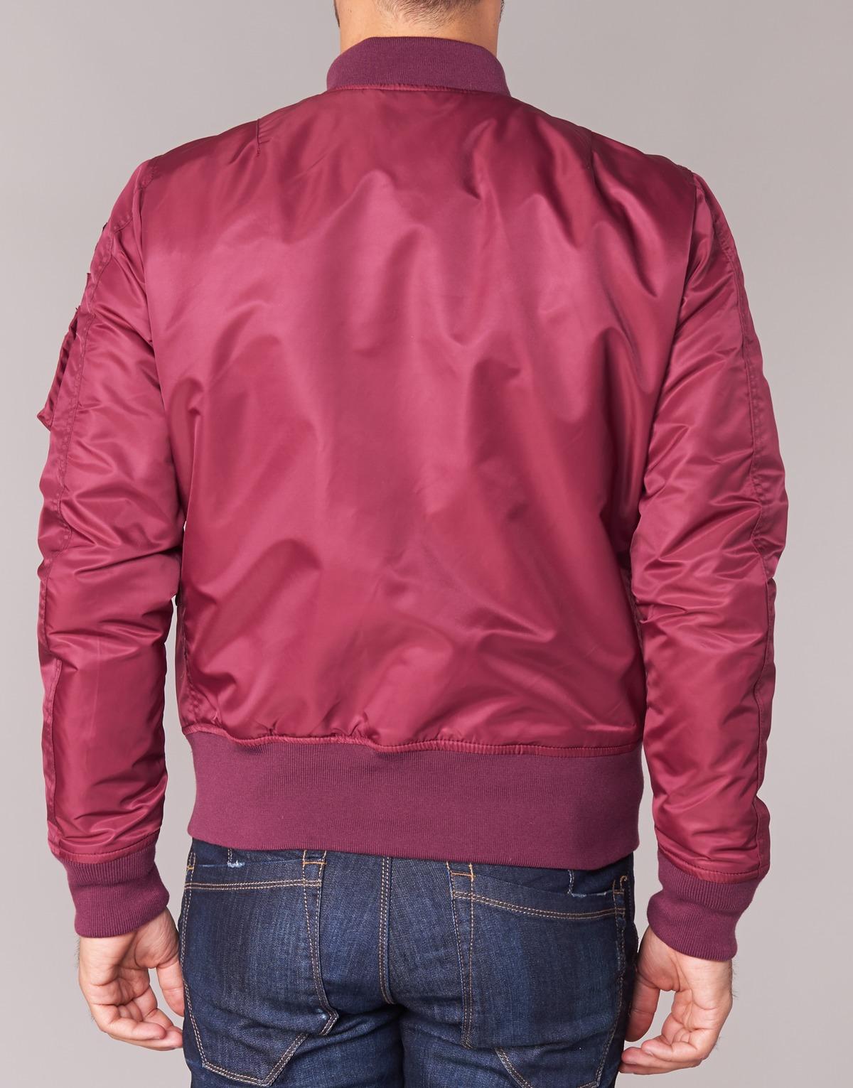 Schott Nyc Synthetic Bomber By Jacket in Red for Men - Lyst