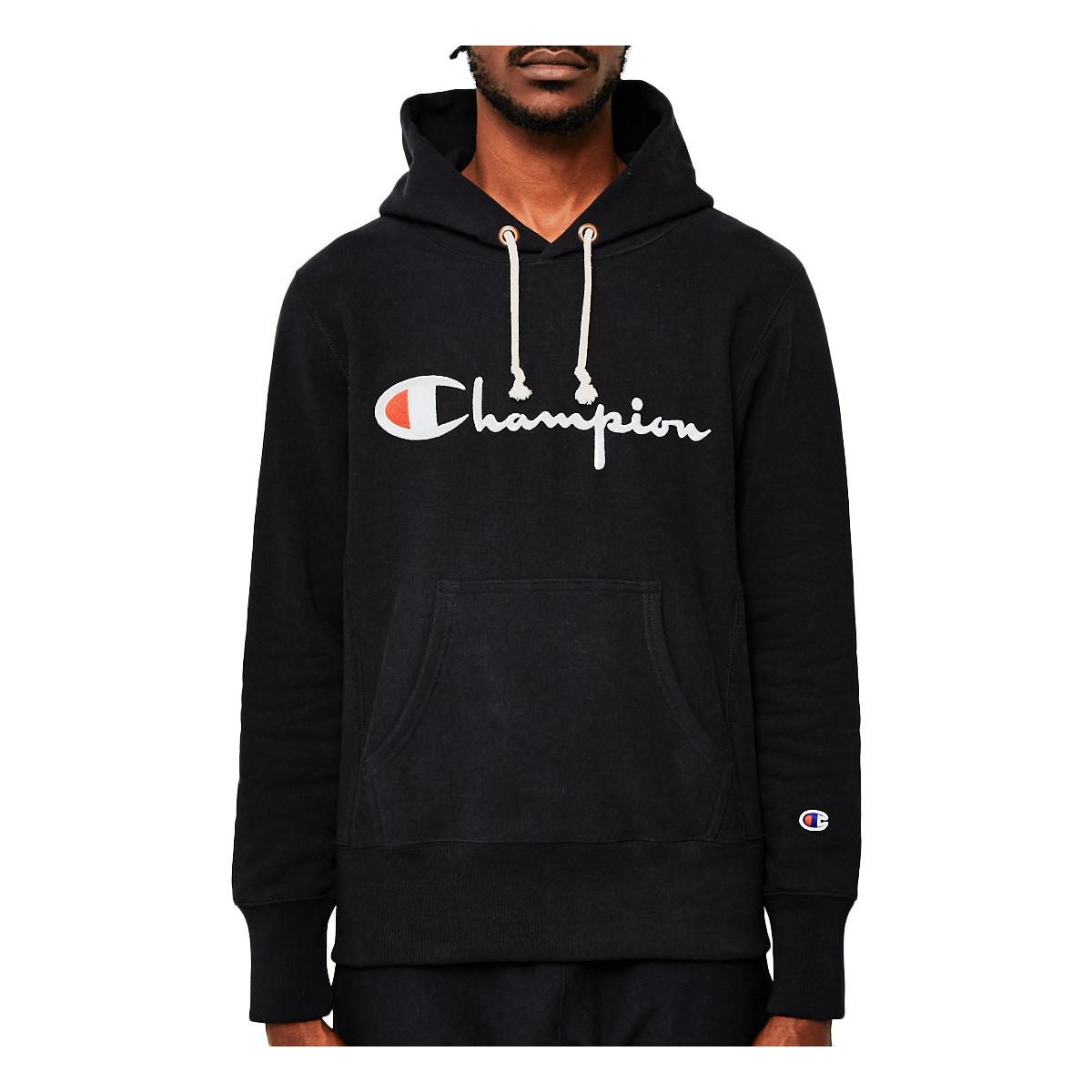 champion hoodie black mens