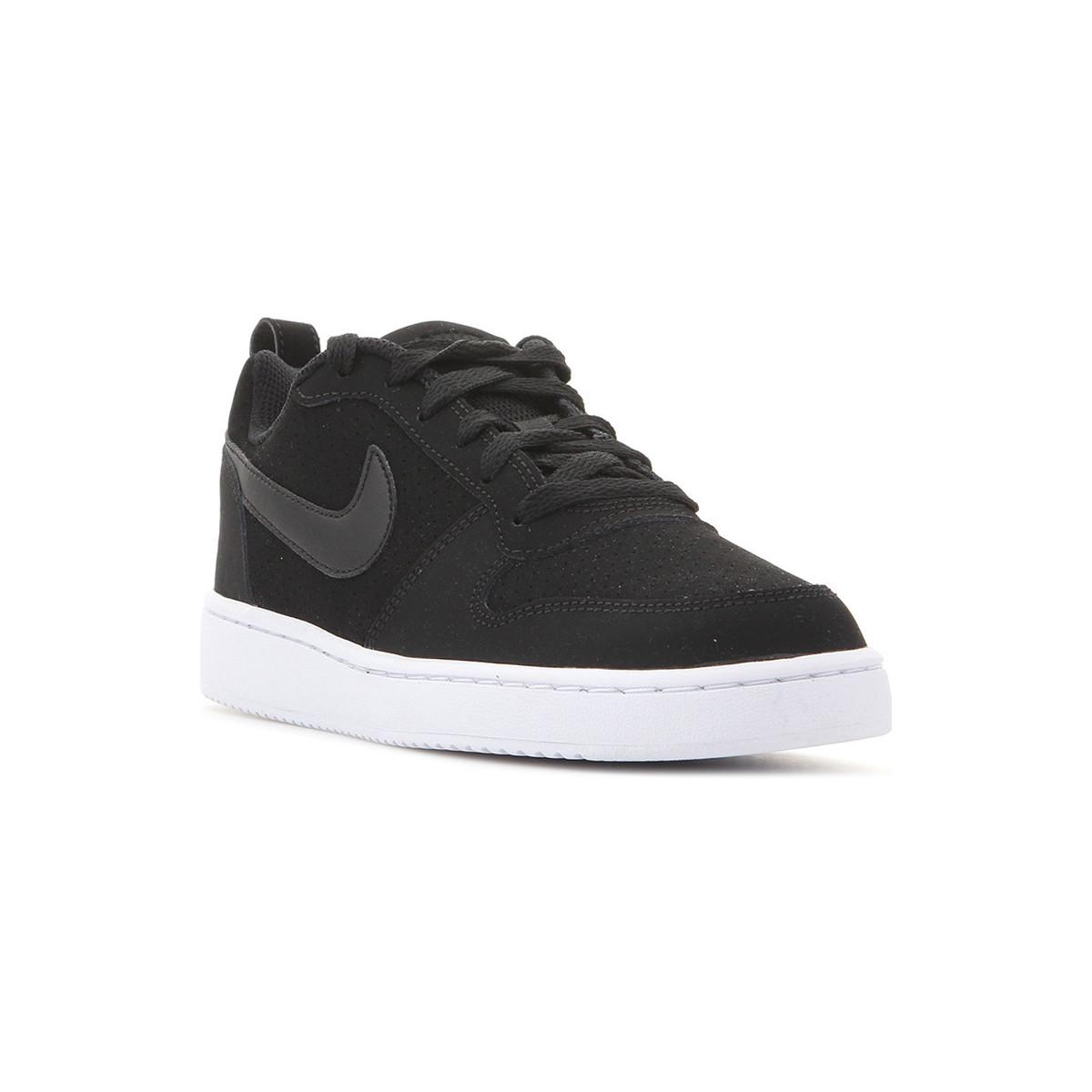 black nike court trainers