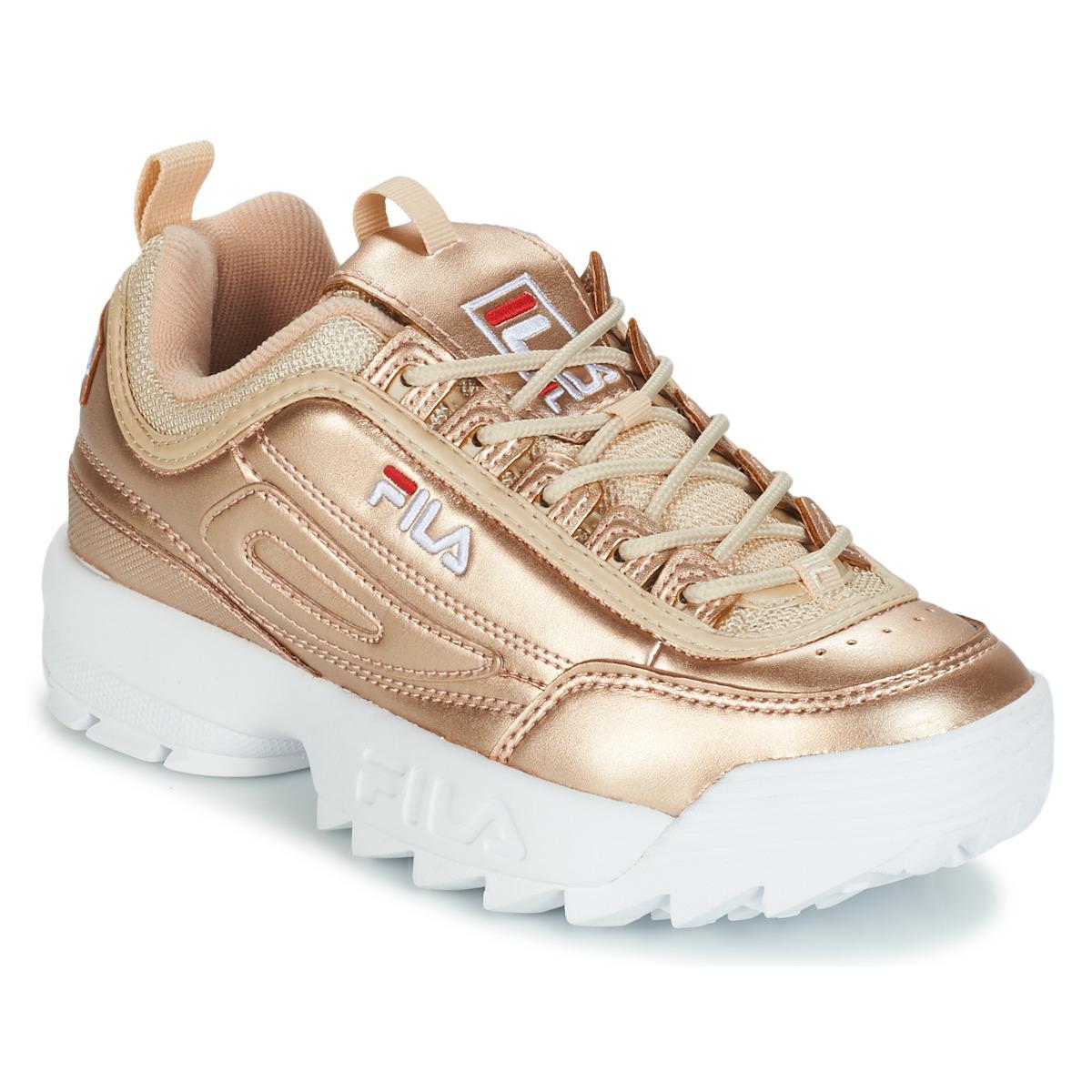fila trainers gold