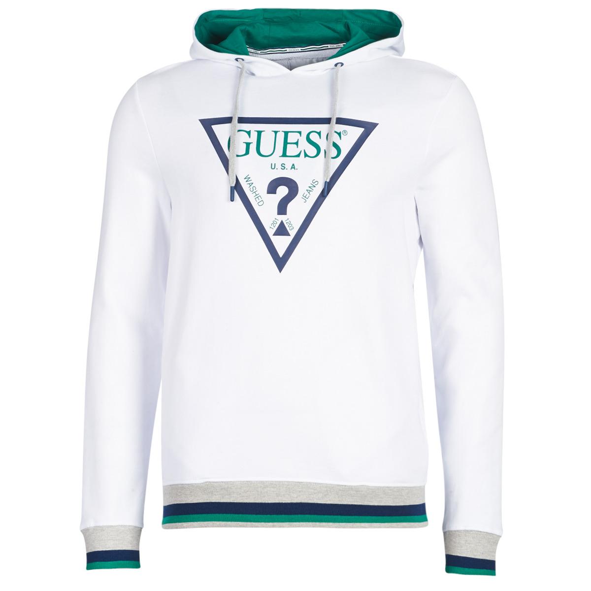 guess white sweatshirt mens
