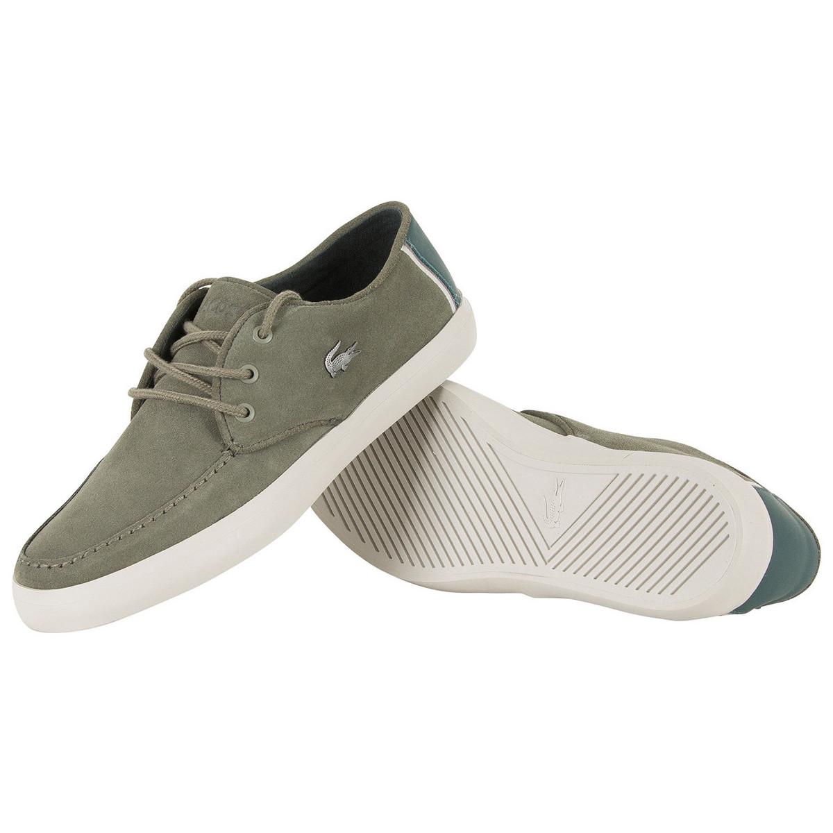  Lacoste  Leather Men s Sevrin 317 1 Cam Trainers Green  Men 