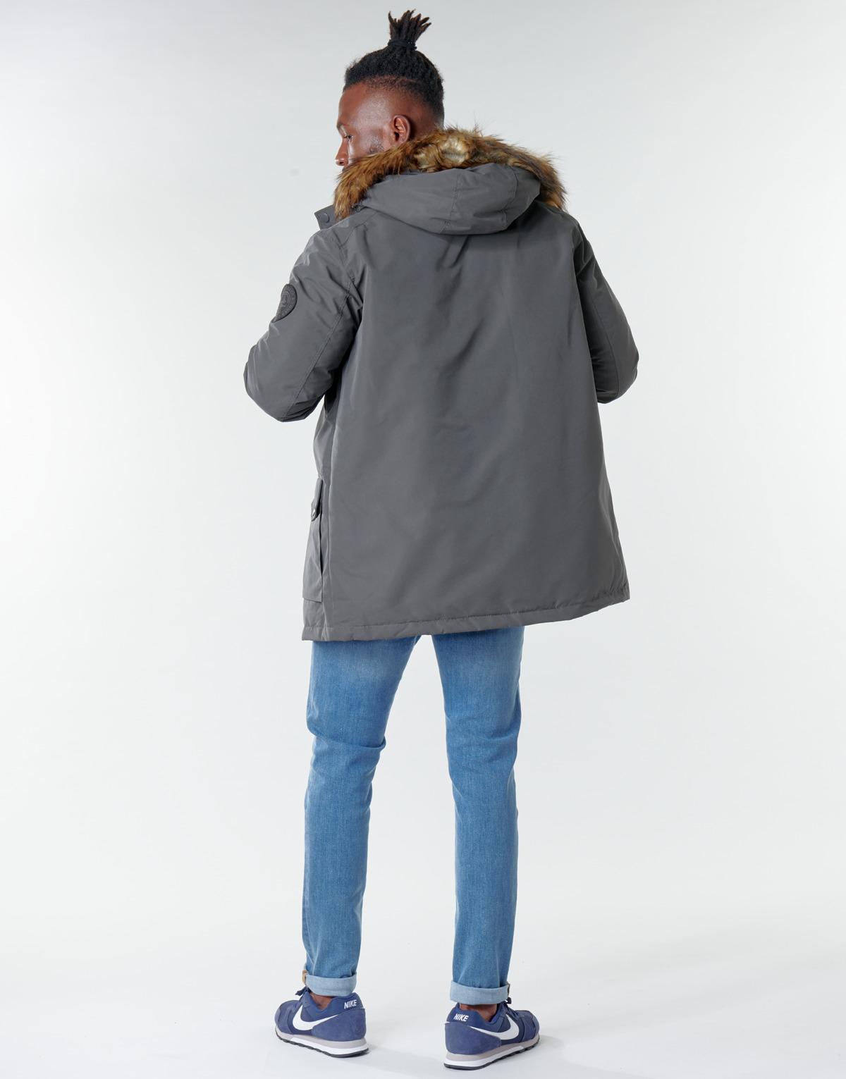 Jack \u0026 Jones Synthetic Jjsky Parka in Grey (Grey) | Lyst UK