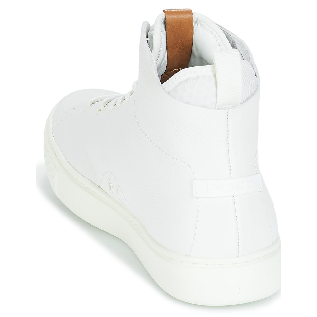 ralph lauren white high tops