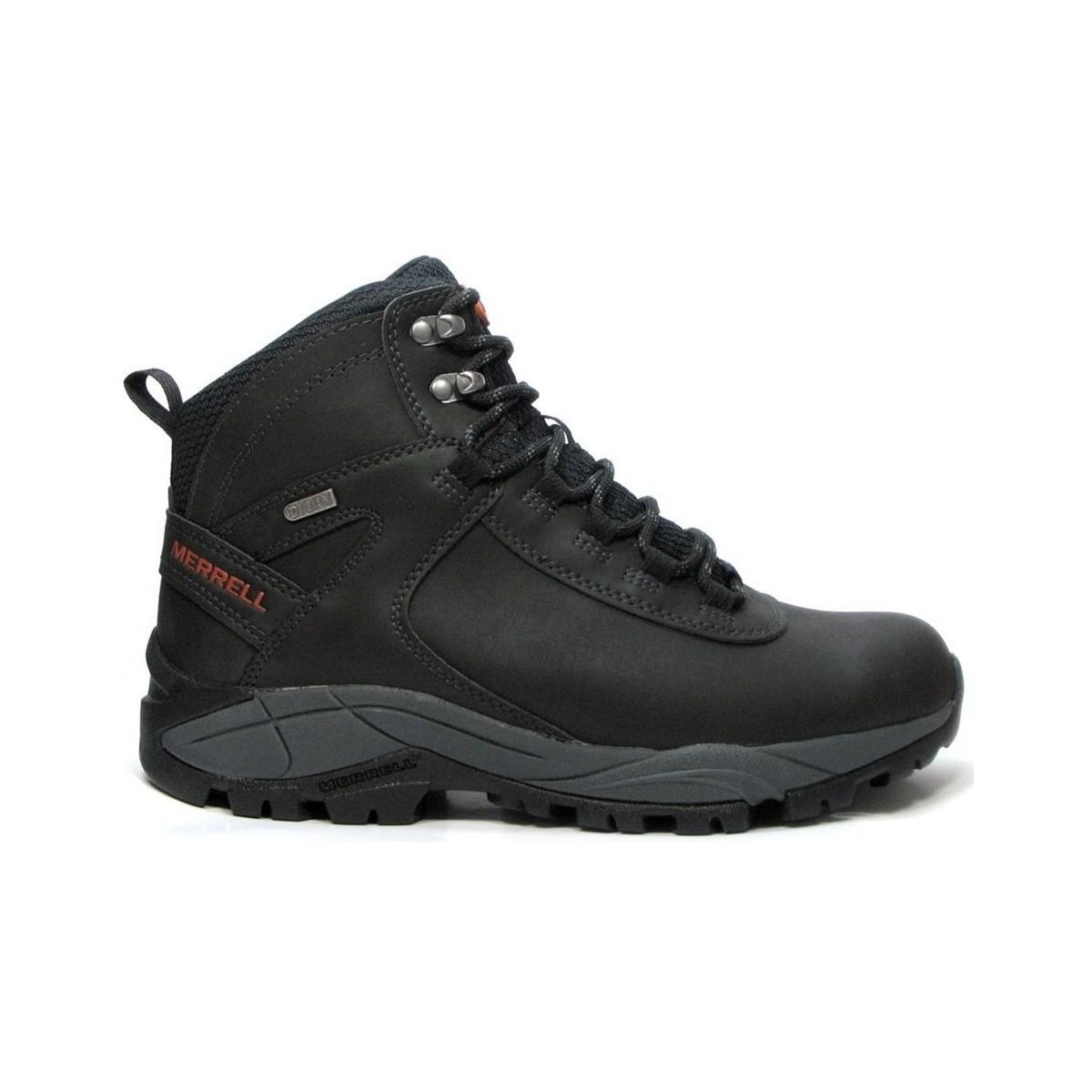 Merrell Vego Mid Leather Waterproof Men's Walking Boots In Black for ...