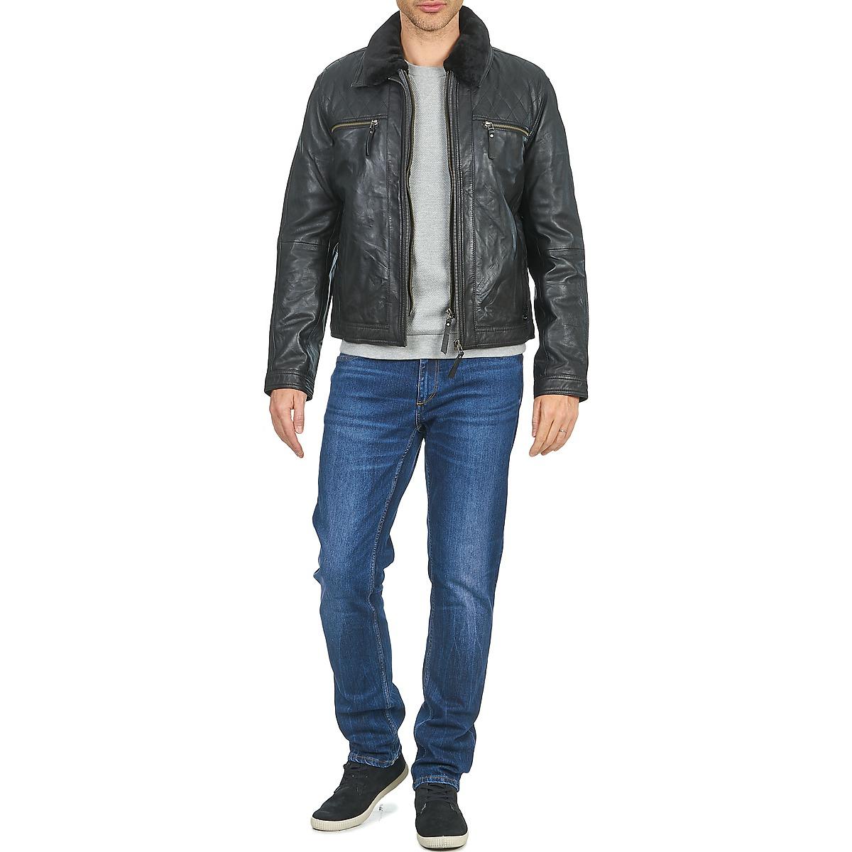 Teddy Smith Bleather Men S Leather Jacket In Black For Men Lyst Teddy Smith Bleather Men S Leather Jacket In Black For Men Lyst