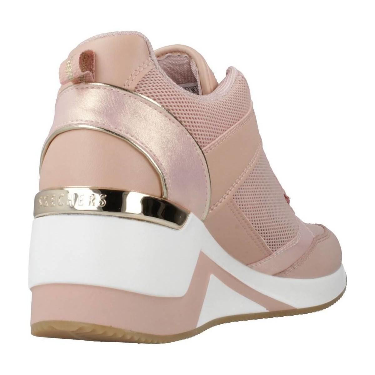 skechers million air up there wedge heel trainers