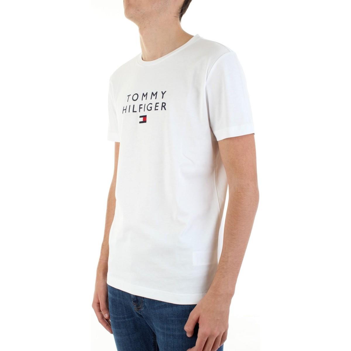 Tommy Hilfiger T-shirt Korte Mouw Mw0mw17663 in het Wit voor heren - Lyst