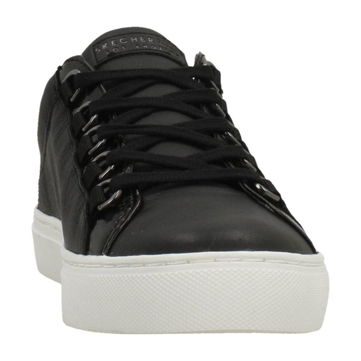 skechers womens side street core set trainers black