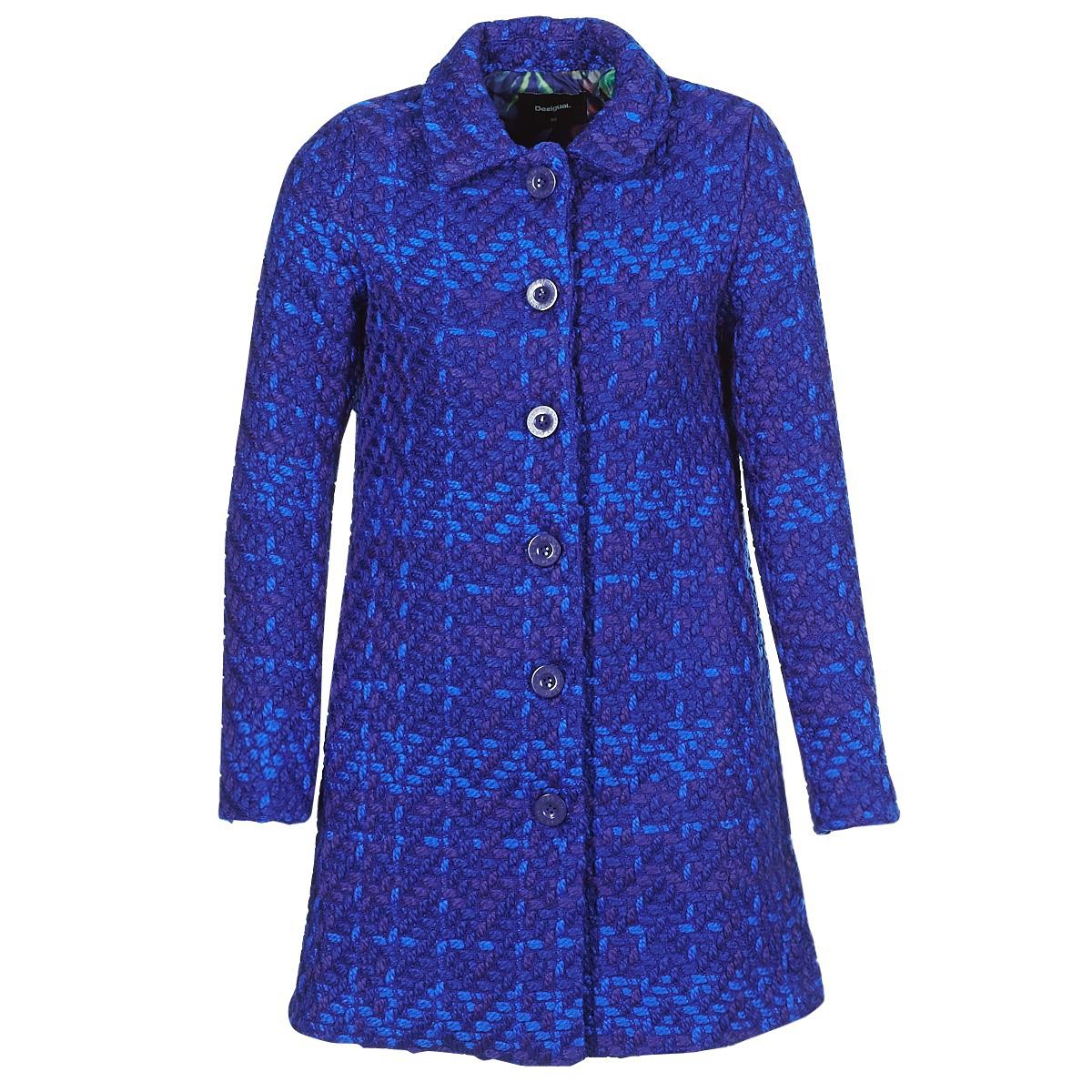 Manteau desigual bleu Outlet