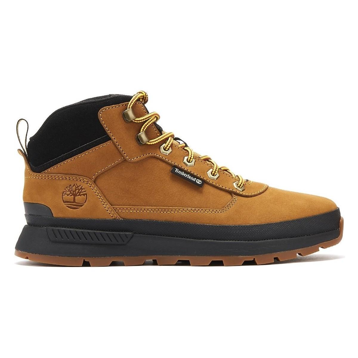 Timberland Rubber Field Trekker Mid Mens Wheat Yellow / Black Boots for ...
