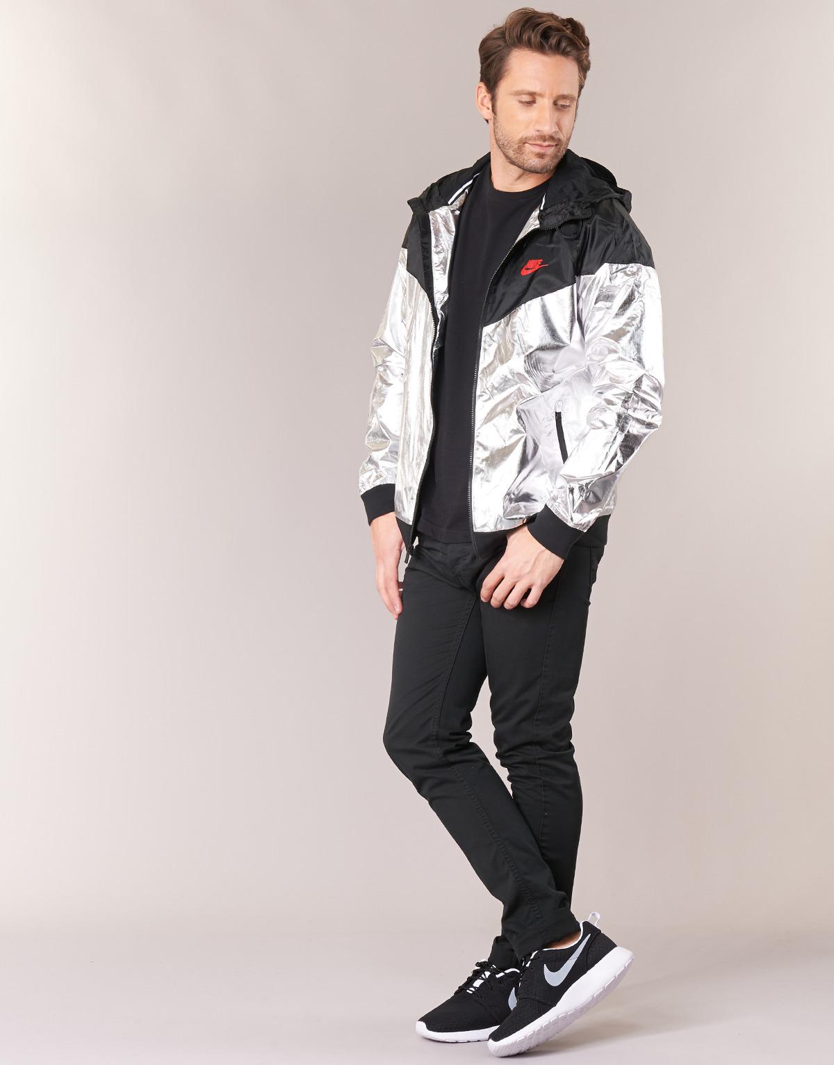 nike windrunner metallic silver