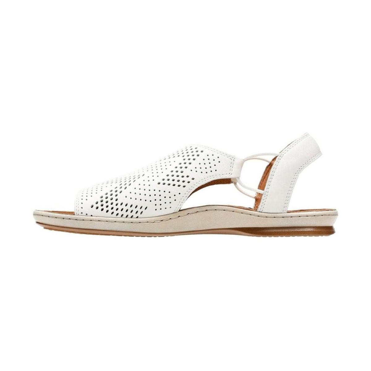 Clarks Leather Sarla Cadence Closed Toe Sandals in White - Lyst