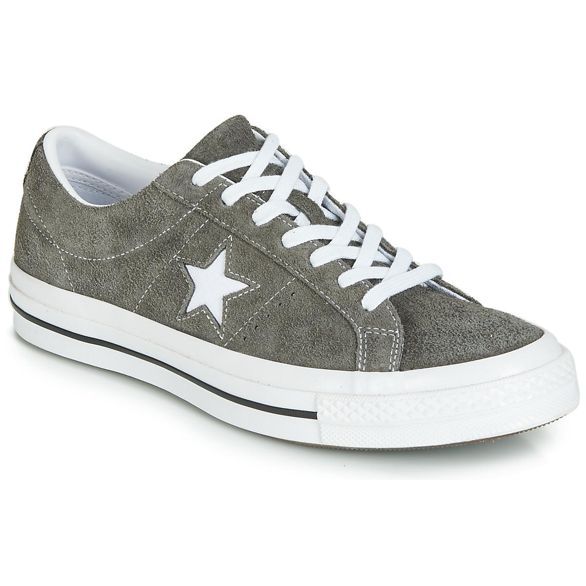 Converse One Star Vintage Suede Ox Women's Shoes (trainers) In Grey in  Anthracite (Grey) - Lyst