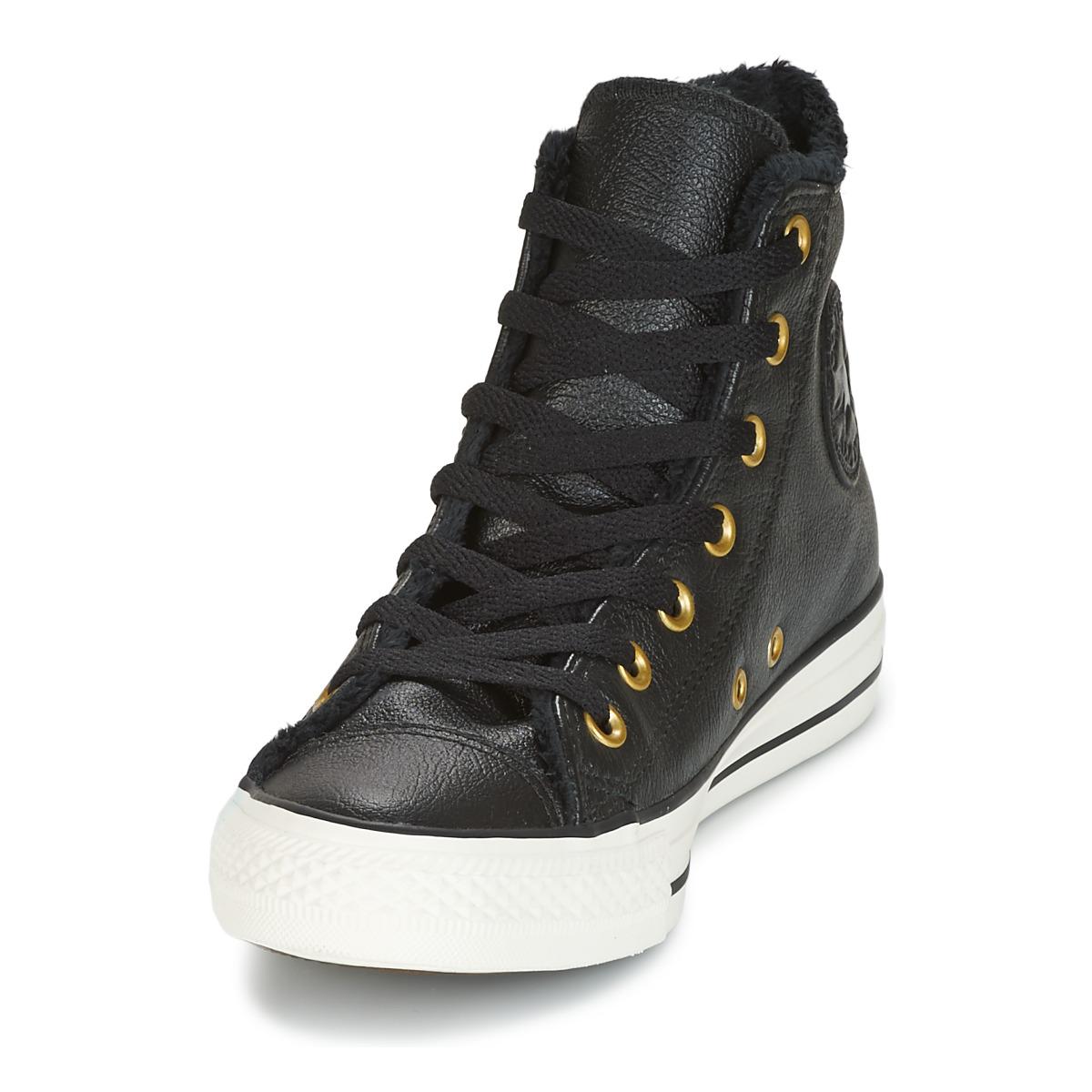 Converse Chuck Taylor All Star Leather + Fur Hi Black