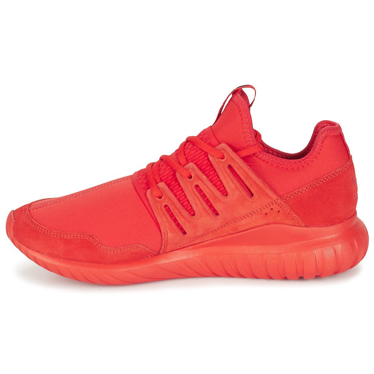 Adidas Tubular Radial Women S Shoes Trainers In Red Lyst