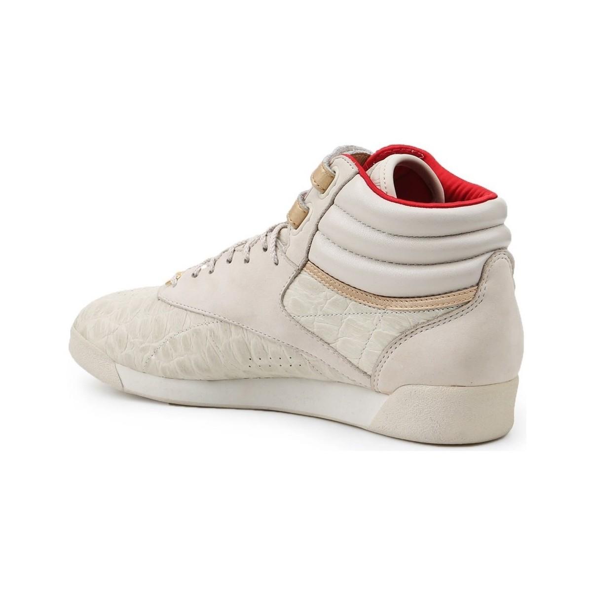 reebok high tops beige
