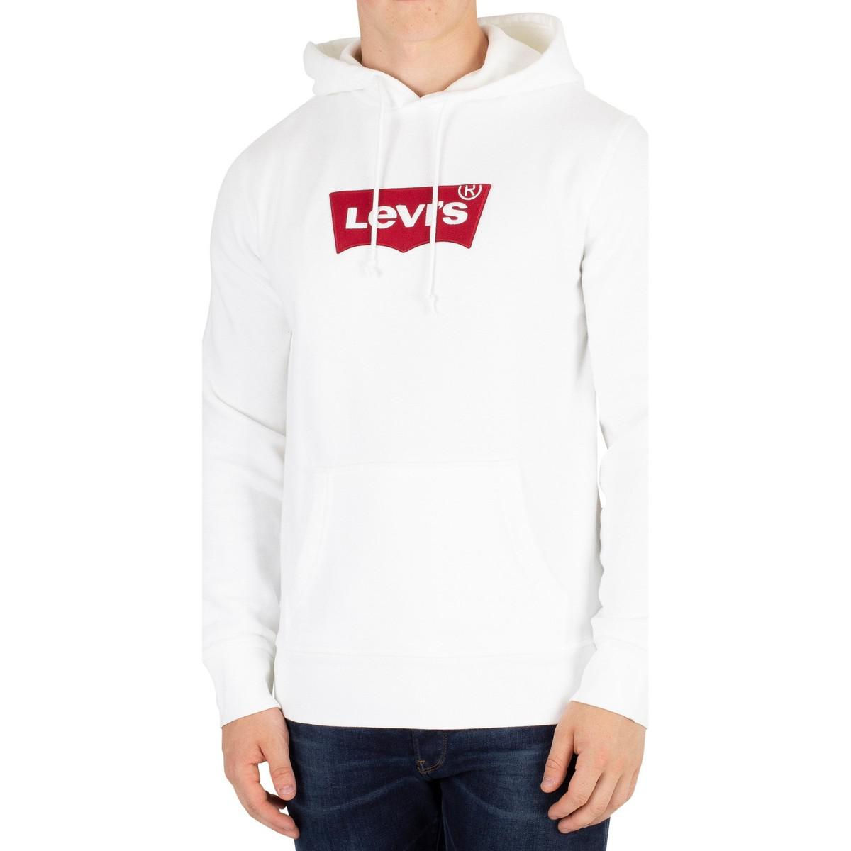 mens white levis hoodie