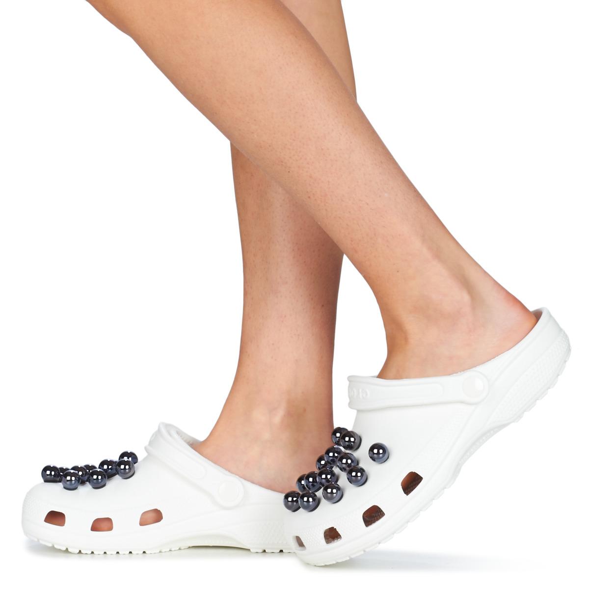 crocs with pearls
