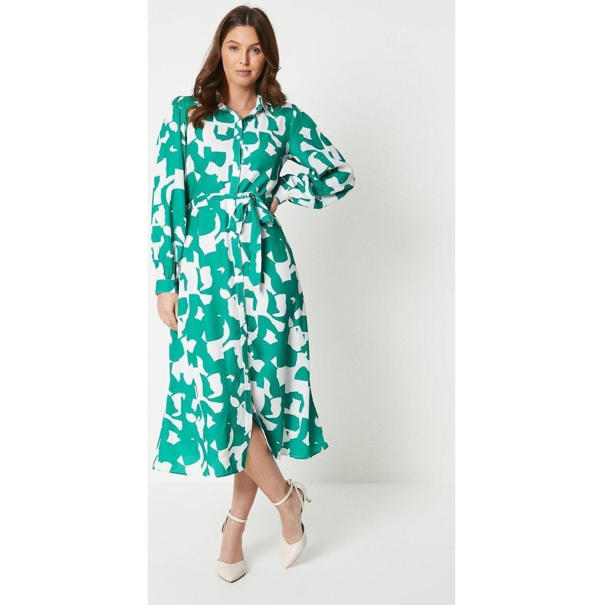 Robe Mi-longue Manches Longues Orange One Step Femme - 2555798-orange