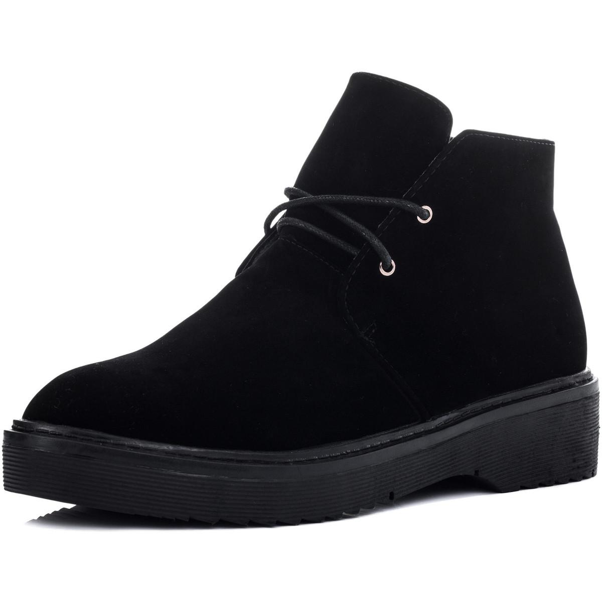 womens flat black lace up boots