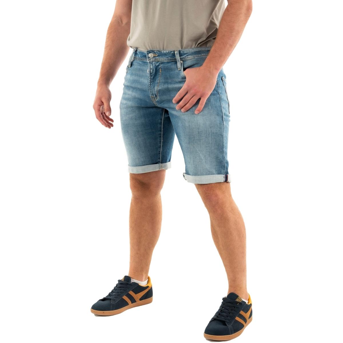 Short Femme Blanc Short Jeans Blanc Le Temps Des Cerises Stretch