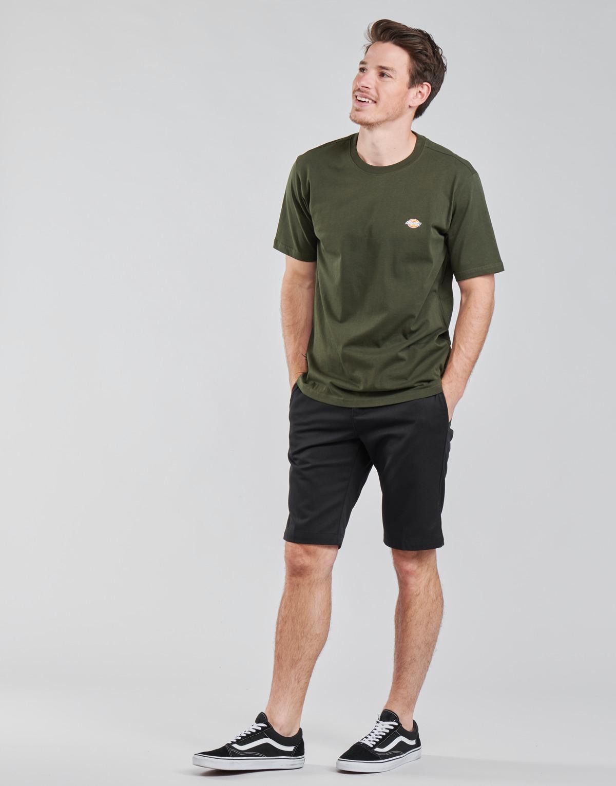 Korte Broek Heren - Slim Fit Biker Pocket Jeans - Zwart - Style Italy