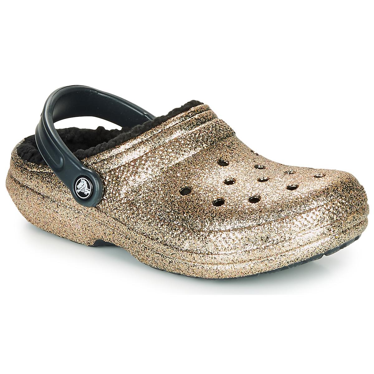womens glitter lined crocs