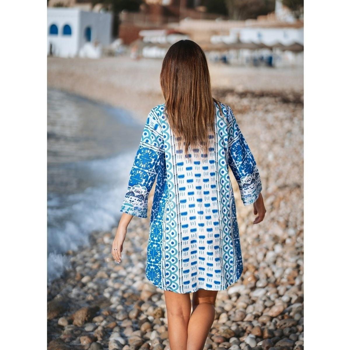 Robe Robe Isla Bonita By Sigris en coloris Bleu Lyst