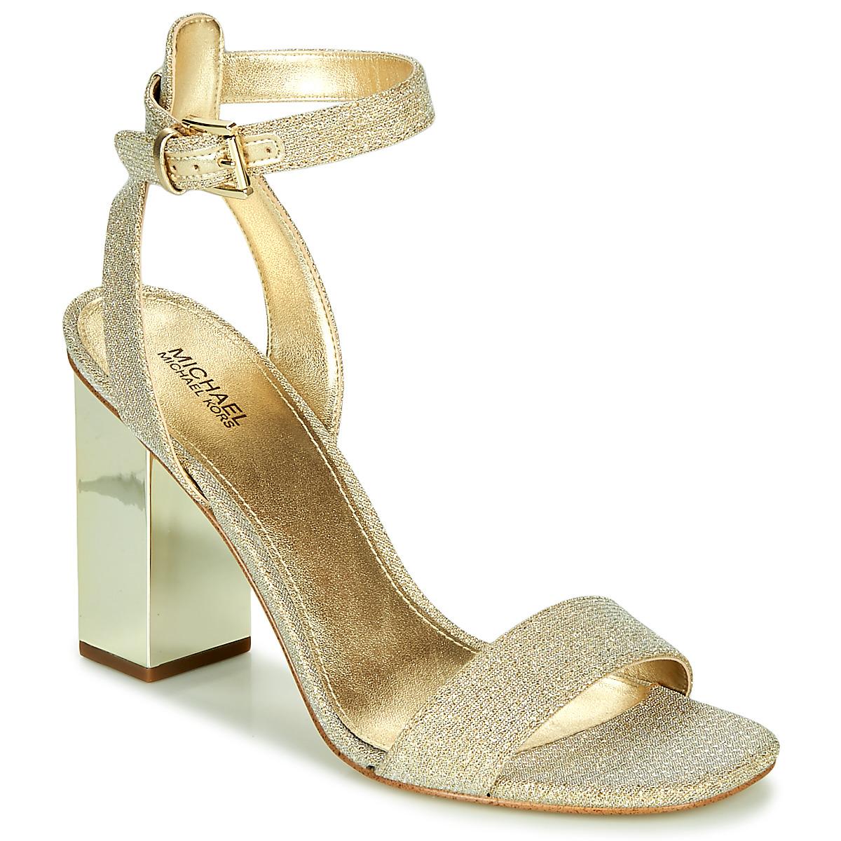 MICHAEL Michael Kors Sandalen Petra in het Metallic | Lyst NL