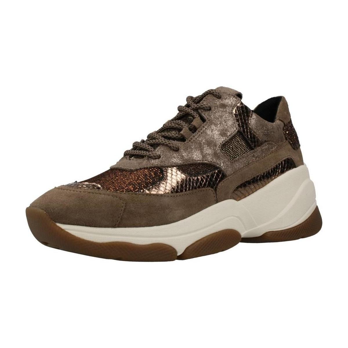 Geox D KIRYA Blanc / Bleu - Chaussure pas cher avec Shoes.fr ! - Chaussures  Baskets basses Femme 51,60 €