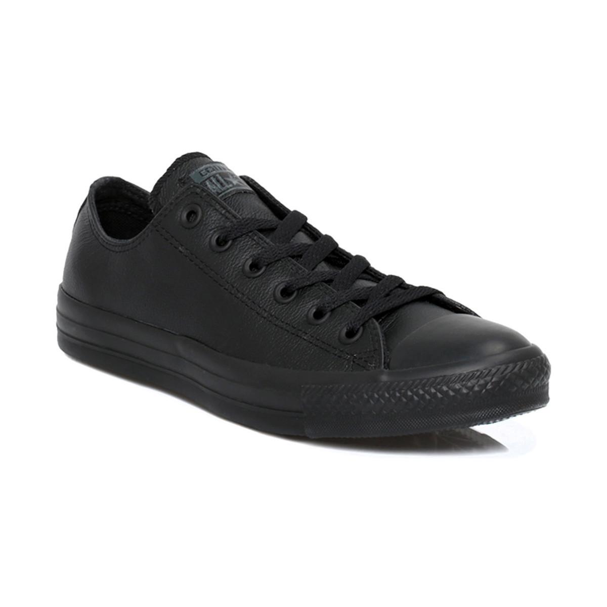 mens black leather converse shoes